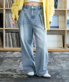 PAGEBOY タックデニムパンツ M ページボーイ