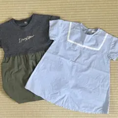 ワンピース2枚セット　まとめ売り　100㎝ リンド　韓国子供服