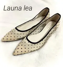 大人気✨Launa lea ドットシースルー フラットパンプス 24.5のサムネイル
