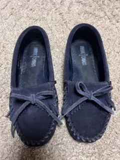 値下げ⭐︎ミネトンカ　ネイビー 23cm スウェード　モカシン