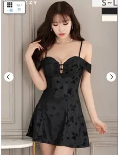 ブラックオフショルダードレス Sサイズ