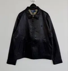 超スペシャル 90s ラルフローレン レザー ジャケット XL ブラック 黒
