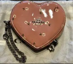 COACH ハート型コインケース ピンク