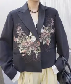 Ameri★PIXEL FLOWER PRINT SHORT JACKETのサムネイル