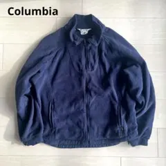 コロンビア ブルゾン フリースジャケット ジップアップ ネイビー レディースL