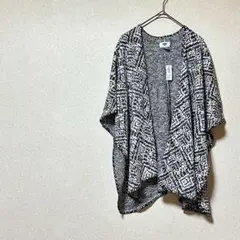 Old Navy 厚手 ニット カーディガン黒白 XXL レディース 秋冬