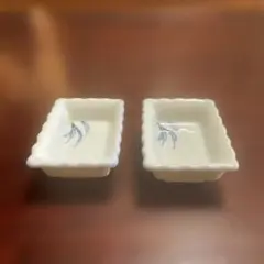 陶器製 四角い調味料入れ 2個セット