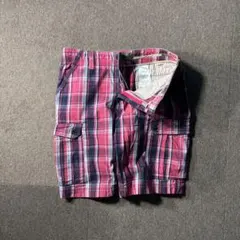 00s Timberland w32 チェック柄 カーゴショーツ 短パン ピンクのサムネイル