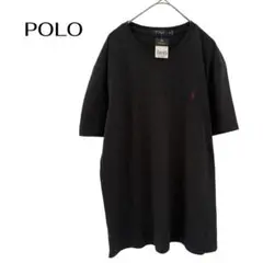 POLO 新品タグ付き　ワンポイントTシャツ　ダークグレーシンプル