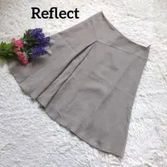 【美品】Reflect リフレクトオンワード【台形】ベージュフレアスカート11号