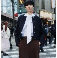 H BEAUTY&YOUTH｜ハイウエスト ツイル バレルパンツ 黒 S - メルカリ