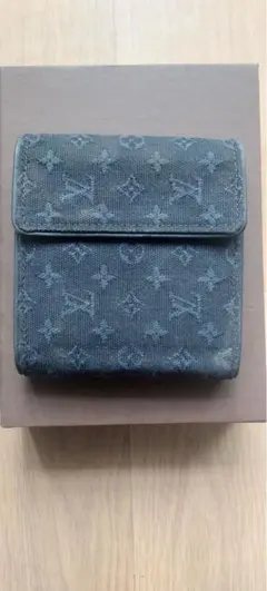 LOUIS VUITTON 二つ折り財布 ダークブルー