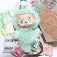 正規品 ラブブ energy ぬいぐるみ グリーン LABUBU POPMART