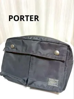 【美品】PORTERポーター エルファイン スクエアショルダーバッグ 希少レッド
