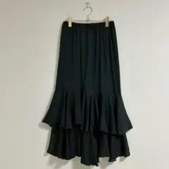 【LEPSIM】ブラック フレア ロング スカート