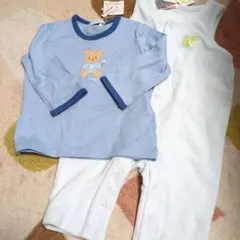 ミキハウスファースト　新品タグ付きセットアップ　サイズ70　シミあり