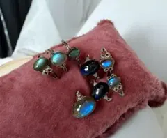 プ*☆様 ★天然石ラブラドライトのリングセット