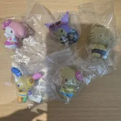 日焼け　キティ　みんなでバカンスフィギュア 全5種類　ガチャ　④