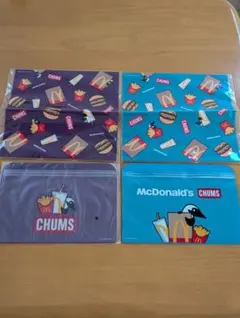 未使用マクドナルド CHUMSジッパーポーチ ・クリーナークロス