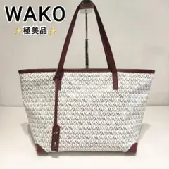 ✨極美品✨ WAKO 和光　ワコウ　トートバック　総柄ロゴ　レザー PVCのサムネイル