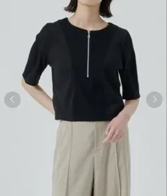 【美品】PUBLIC TOKYO クロップドハーフジップTOPのサムネイル