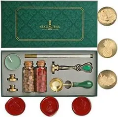 シーリングワックスセット 蝋封 シーリングスタンプ ワックスビーズ120個