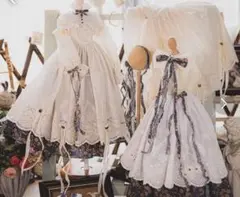 ビスクドール用 ドレス 帽子 セット シルク地模様花柄 - メルカリ