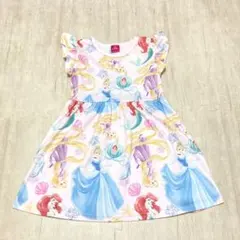 【美品】ディズニープリンセス フリル袖ワンピース 110cm プリンセス 夏