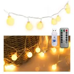 イルミネーションライト 5m 50個LED USB フェアリーライト
