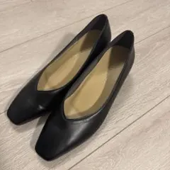 極美品！HIMIKO スクエアトゥ パンプス 黒 本革 卑弥呼 - メルカリ