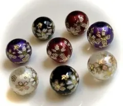和柄ガラスビーズセット 花模様　ラスト1