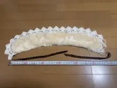 ファーとレースのつけ襟