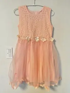 美品⭐︎ピンクドレス 150サイズ レースとパール装飾
