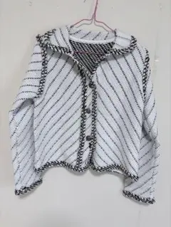 GRL ストライプ ノーカラージャケット