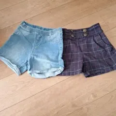 １４０cmハーフパンツ2枚セット