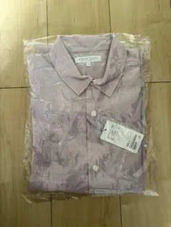 【新品未使用】メランジ レギュラーカラー リラックス 7分袖シャツ Lサイズ