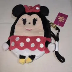 ミニーマウス ぬいぐるみショルダー・パスケース付き