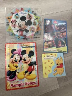 【新品未使用】ディズニー英語システム ミッキーどこでもトレー&サンプルセット
