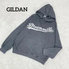 ギルダン DREAMVILLE パーカー ロゴ グレー M カジュアル フードのサムネイル