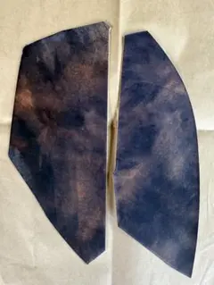 高級皮革　ロカド　コードバン　ムラ染め　ネイビー