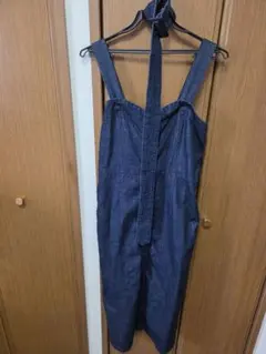 デニム サロペットワンピース ベルト付