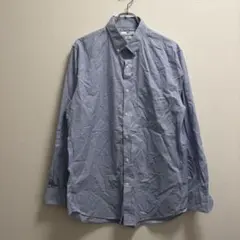 ユニクロ ファインクロスストレッチスリムフィットシャツ XLサイズ ブルー系