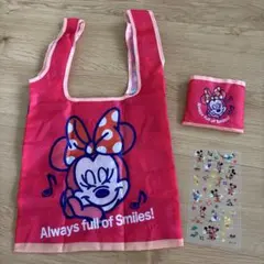 【used】ミニーマウス エコバッグ ピンク　シール付き