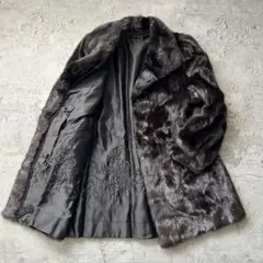 極美品 銀タグ SAGA MINK サガミンク ファー コート ブラック 毛皮