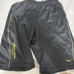 Mizuno Pro ハーフパンツ ブラック ゴールド