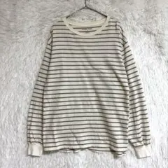 グローバルワーク ボーダーカットソー M ロンT コットン100 ゆったり 春