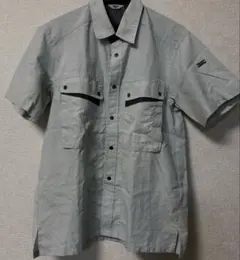 古着　作業着　Kansai uniform ワークシャツ 半袖 グレー Mのサムネイル