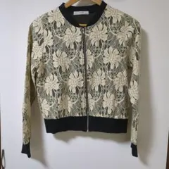 花柄レース ジップアップブルゾンのサムネイル