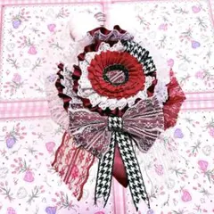 痛ロゼット　ロゼット　缶バッジ　オタ活　推し活グッズ　痛ば　うさぎ　赤