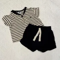 Petit Bateau ストライプ Tシャツ・ショートパンツセット